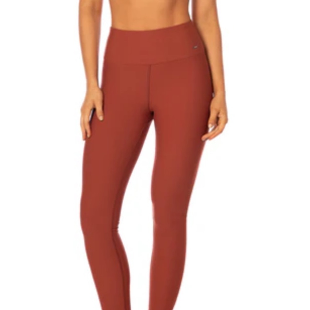 Maaji High Rise Waist Vibrant Orange Crop Leggings L